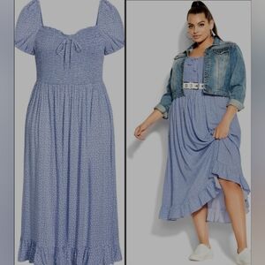 Ccx blue off shoulder dress